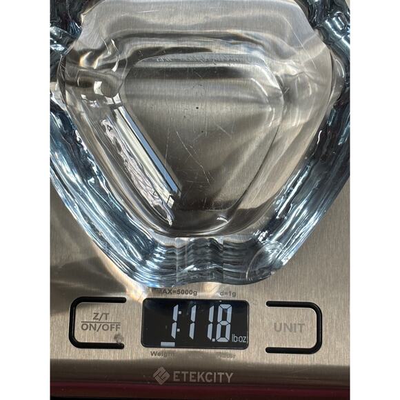 Vintage Strombergshyttan H65 Signed Sweden Art Glass Ashtray Blue Tint MCM READ - Picture 14 of 16